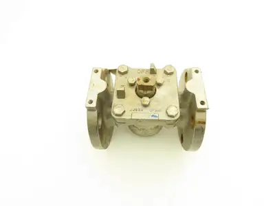 Tufline 9T3290 2" Flanged CF8M Stainless Steel Plug Valve PTFE Seat