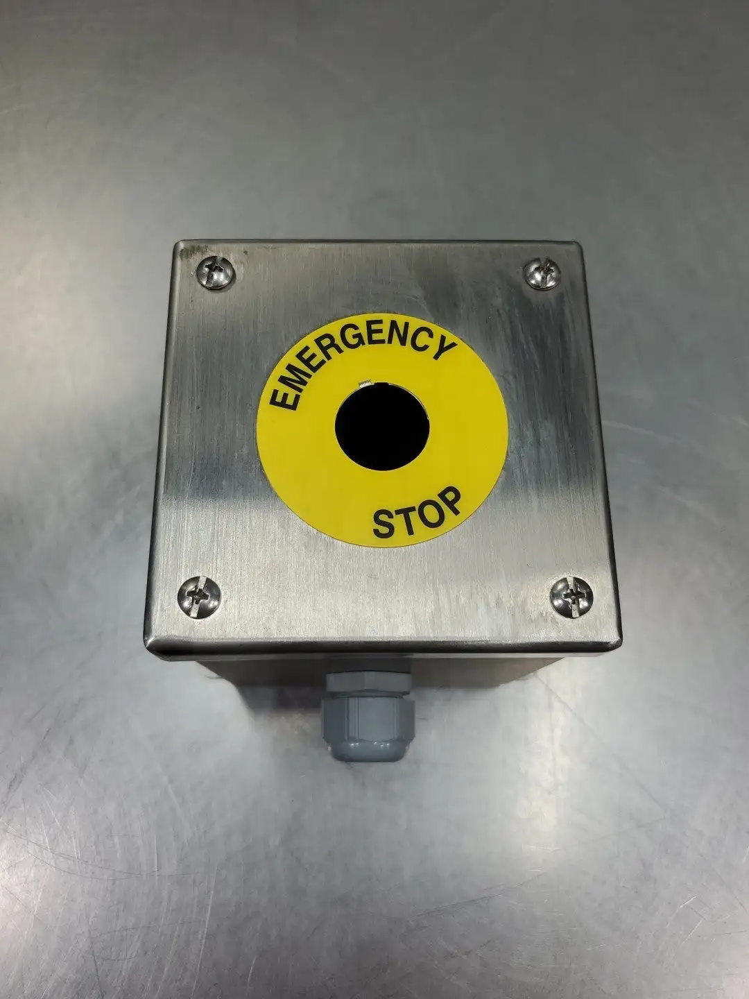 USED Hoffman E1PBGXSS Push Button Enclosure, 1 Hole, 304 Stainless Steel