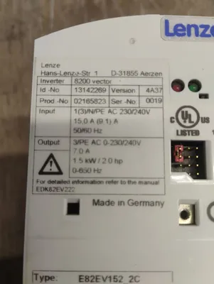 LENZE D-31855 Variable Frequency Drives | ESS Industrial Equipment Sales (7)