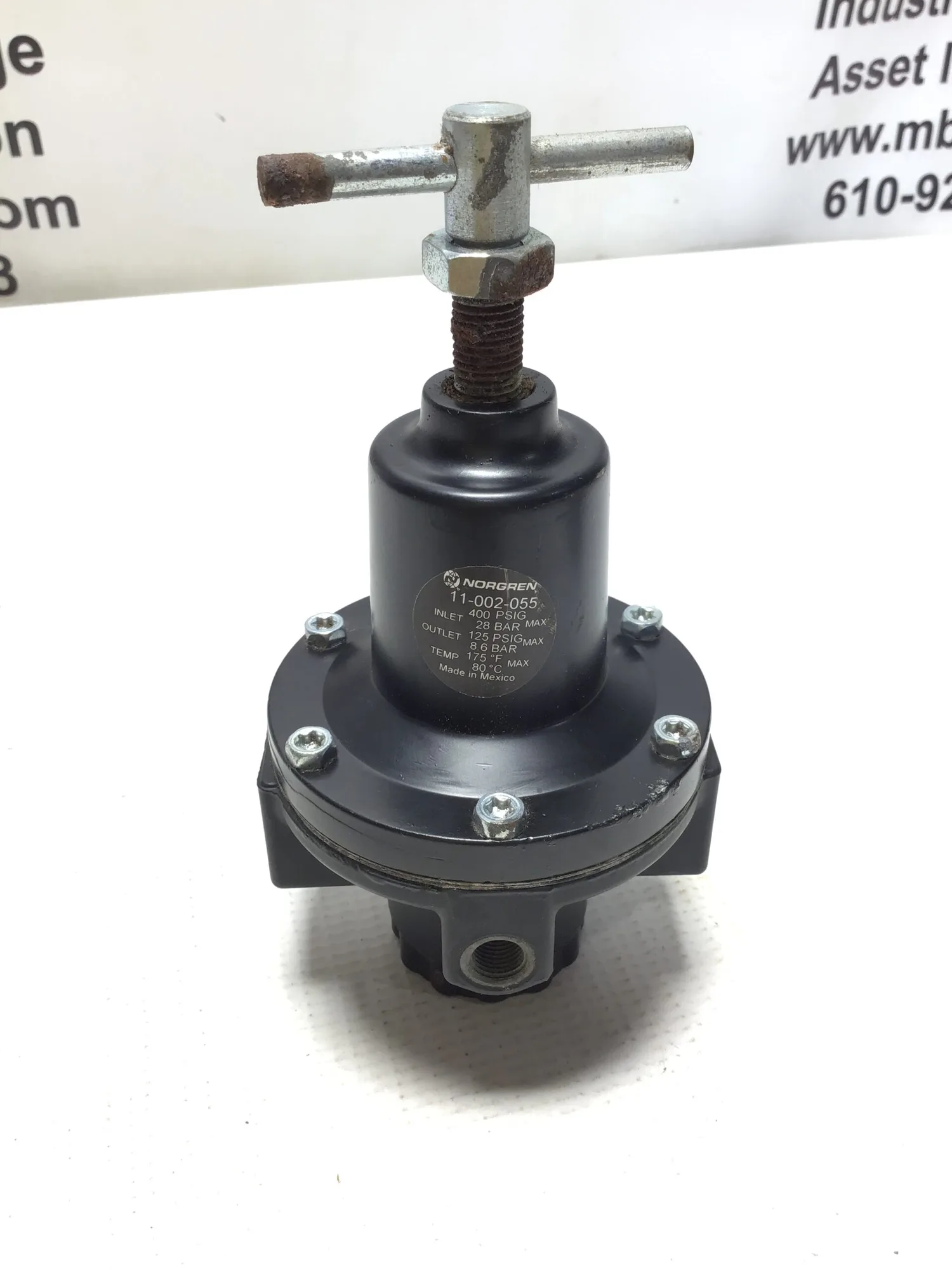 Norgren 11-002-055 Pressure Regulator Inlet Max 400PSIG 28bar Outlet Max 125PSIG 8.6bar