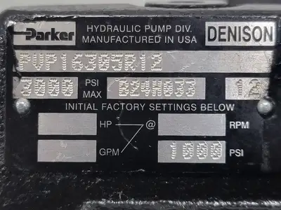 Used PARKER DENISON PVP16305R12 Parts (Hydraulics and Pneumatics) British Columbia CA | Lenmark #264973