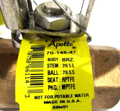 LOT OF 2 NEW APOLLO 70-145-47 BALL VALVE 7014547