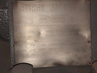 Byron Jackson 4x6x9D DVMX-5 Stage Multistage Pump, New Storeroom Spare