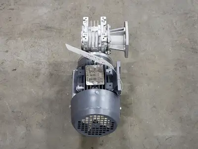 10:1 Ratio Single-stage Worm Reducer w/ Electric Motor