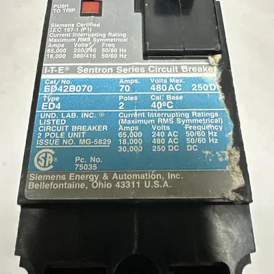 Used ITE ED42B0070 Miscellaneous Equipment (Electrical & Power) Ohio US | Surplus Asset Holdings #1241765