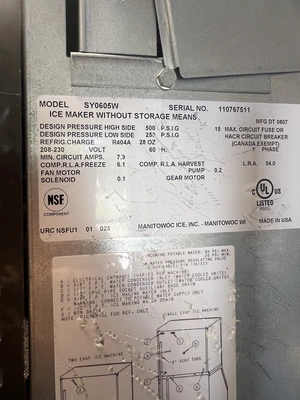 Used MANITOWOC SY0605W Ice Machines Florida US | BAM Discount Restaurant Equipment #1505793
