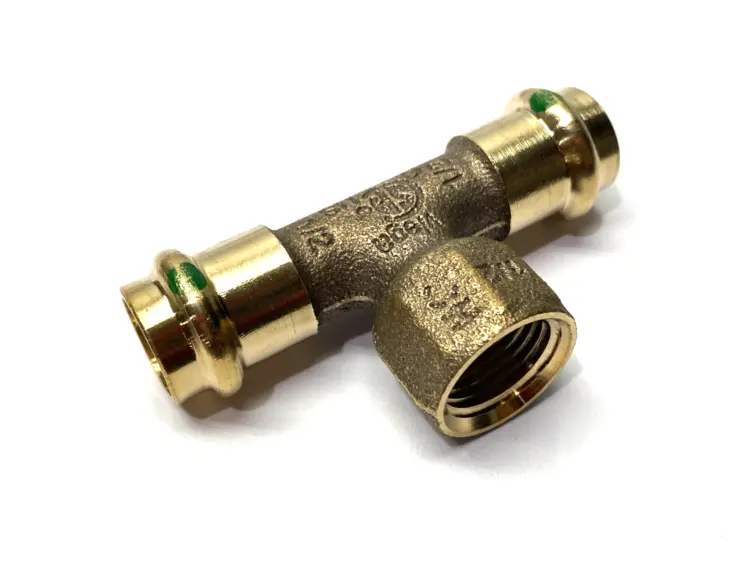 New | in-Stock Viega ProPress Tee, Bronze, Press Connection x FPT, 1/2" x 1/2" x 1/2" Plumbing Equipment Michigan US | Maverick Industrial Sales #1483232