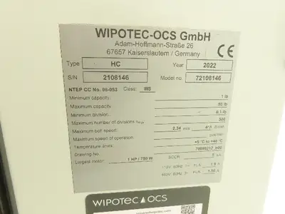 Wipotec HC Checkweigher Conveyor Control Panel w/PC Computer Module IPC SWA4