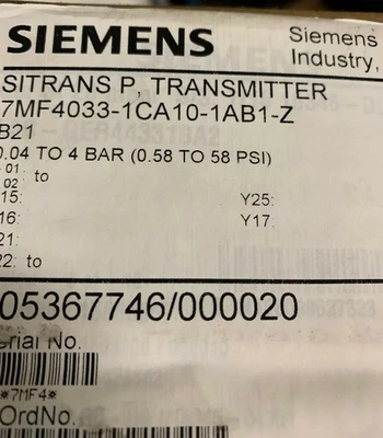 NEW Siemens 7MF4033-1CA10-1AB1-Z