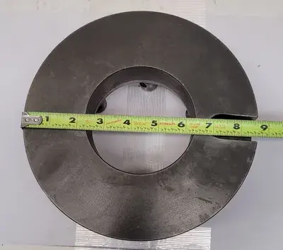 D1-6 LATHE CHUCK BACK PLATE, 6 PINS, 8.5" DIAMETER, 4" THROUGH HOLE ID
