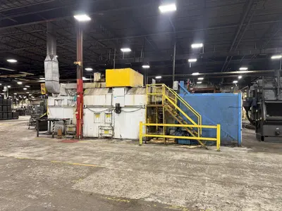 48" X 3-STAGE RANSOHOFF ROTARY DRUM BATCH AUTOMATIC PARTS DEBURR & WASHER SYSTEM, NEW 2013: YOBRO #24300