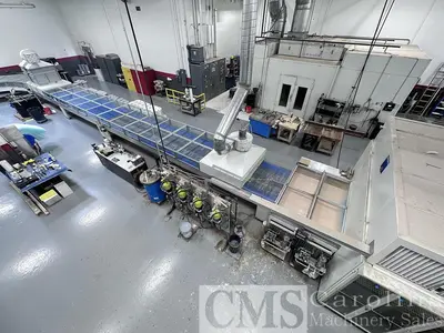 USED SUPERFICI 1300 MMTWIN SPRAY WITH 3 LAMINAR OVENS AND TWO LAMP UV
