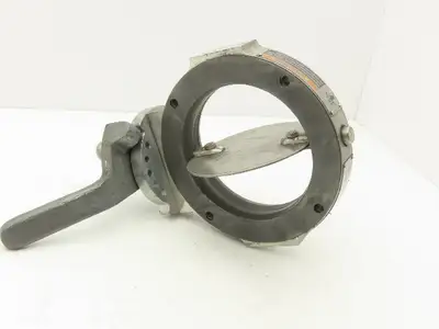 Patterson Kelley 6" Butterfly Valve 316SS Stainless Solids Flow 4-Bolt Wafer