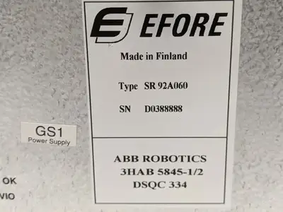 3HAB 5845-1/2 | Efore ABB  Rev. 03 Power Supply DSQC 334, SR 92A060 - Used