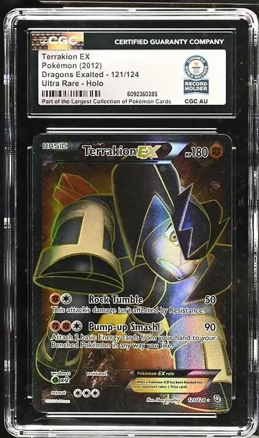 Terrakion EX Full Art Holo Ultra Rare 121/124 Dragons Exalted CGC WORLD RECORD