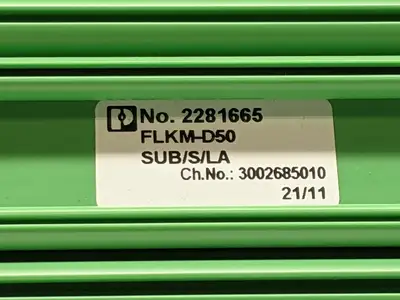 FLKM-D50 SUB/S/LA,2281665 | Phoenix Contact FLKM-D50 SUB/S/LA Varioface Interface Module 2281665 - Used