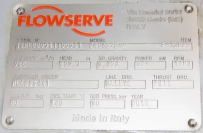 NEW FLOWSERVE 8HDX27BH