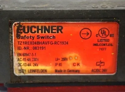 USED EUCHNER TZ1RE024BHAVFG-RC1924 SAFETY SWITCH TZ1RE024BHAVFGRC1924