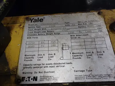 USED YALE ESC030G4T083