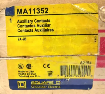NEW SQUARE D MA11352 AUXILIARY CONTACT