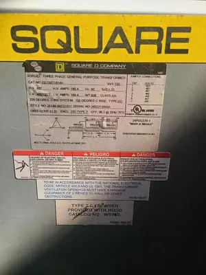 Used SQUARE D EE150T1814H Distribution Transformers Pennsylvania US | Hildebrand Machinery Co. #1486093