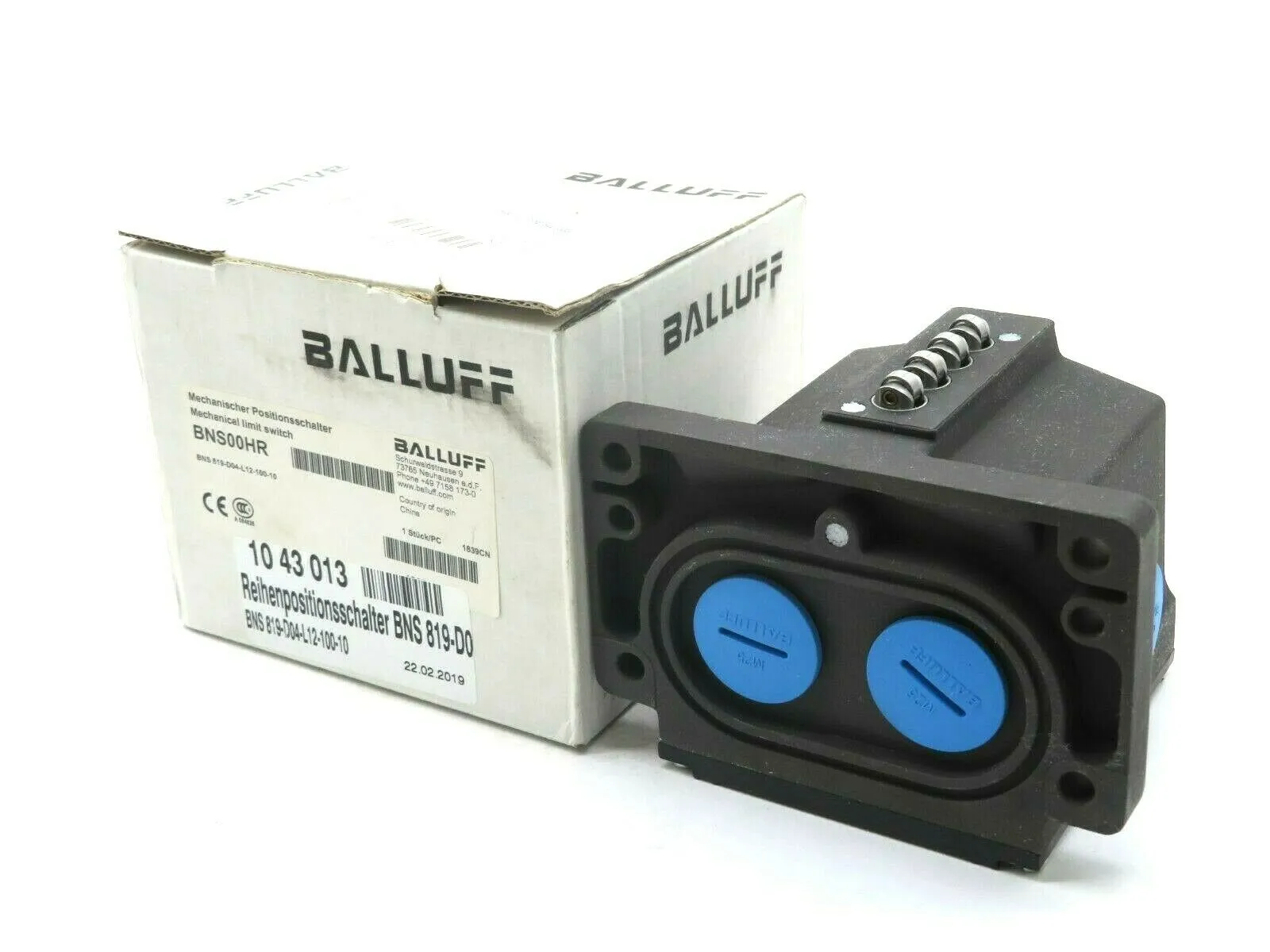 NEW BALLUFF BNS-819-D04-L12-100-10 MECHANICAL LIMIT SWITCH BNS819D04L1210010