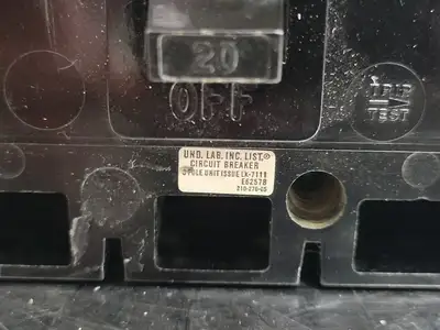 20 Amp, 3 Pole, 240/480 volts Circuit Breaker