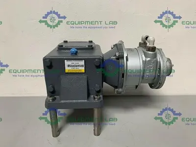 USED BOSTON GEAR F724F-15-B5-6 GEAR REDUCER W/ PNEUMATIC GAST 8AM-NRV-11A MOTOR