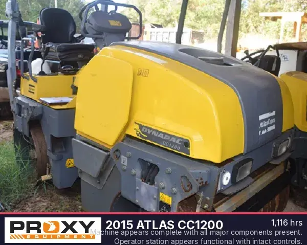 Used 2015 ATLAS CC1200 Tandem Rollers Florida US | Proxy Equipment #1385331