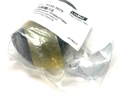 NEW LINMOT CAPACITOR 10'000UF/100V WITH MOUNTING MATERIAL