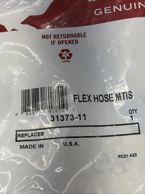 (2) Genuine OEM Meritor 31373-11 Flex Hose Wheel Tire Inflation System