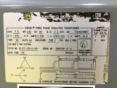 USED SQUARE D 7TQ3925HDIT