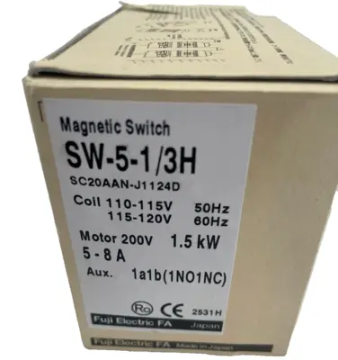 NEW FUJI ELECTRIC SW-5-1/3H MAGNETIC SWITCH SW513H