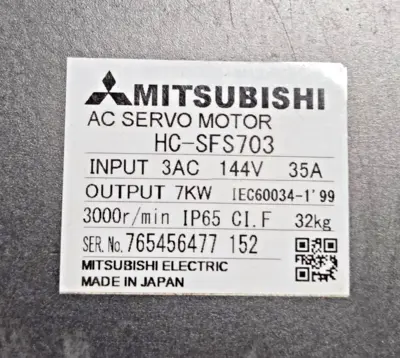 Mitsubishi Electric MITSUBISHI HC-SFS703 Servo Drives & Amplifiers | Amiron Machinery (3)