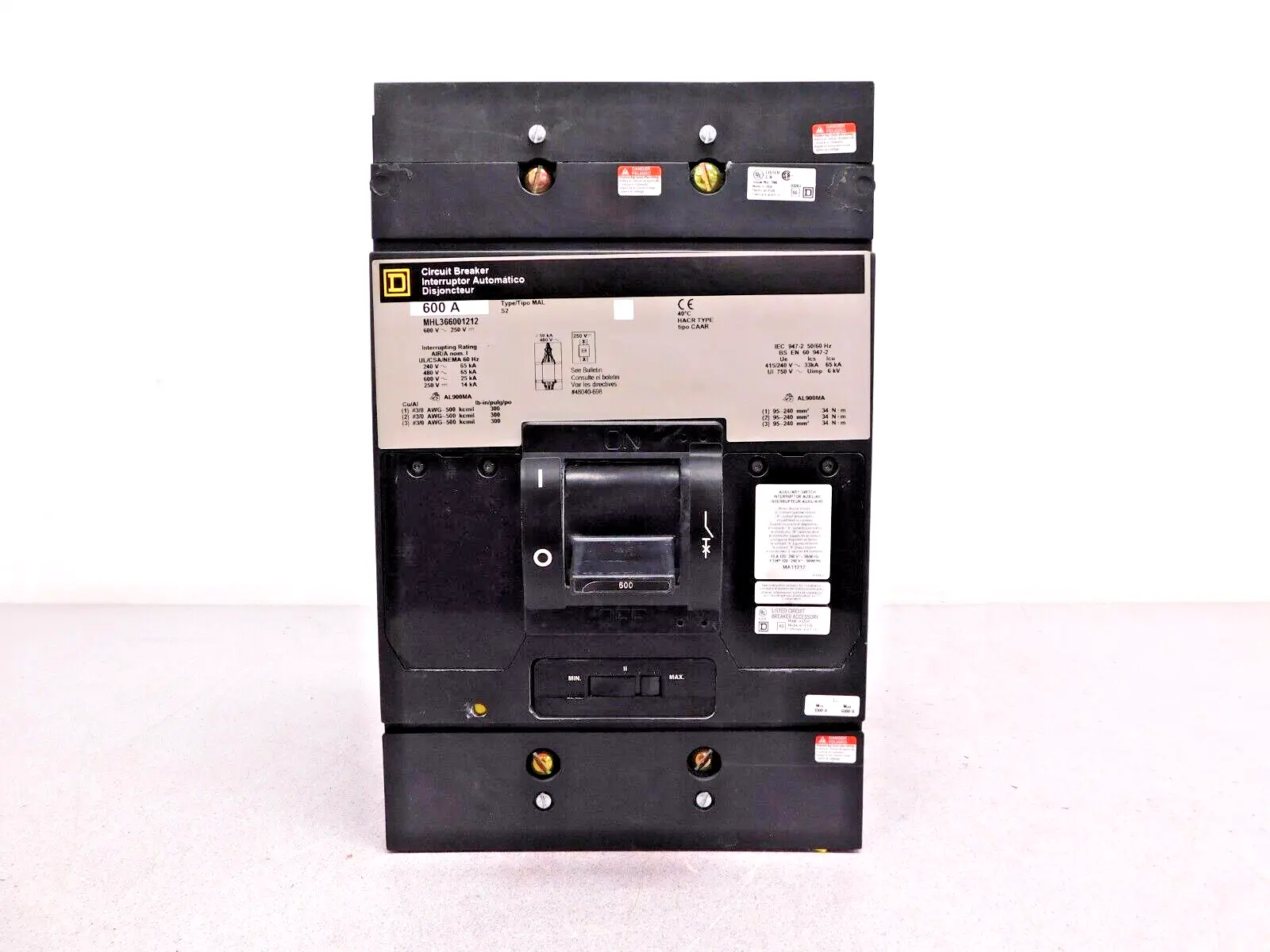 Used Square D MHL366001212 Circuit Breakers Ohio US | Equipment Recovery Corp. #1331110