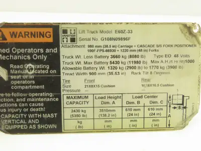 Sevcon 622/11098 Power Converter 36/48VDC To 12VDC Off Hyster E60Z-33 Forklift