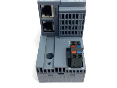USED SIEMENS 2-PORT INTERFACE MODULE IM 155-6PN/2 W/ 6ES7193-6AR00-0AA0 BUS AD