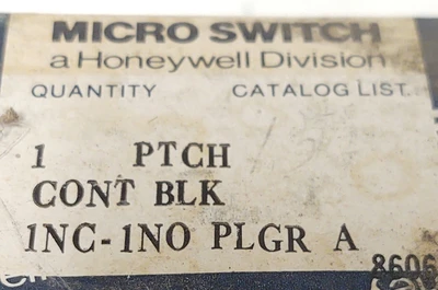 🔥 (NEW) Honeywell PTCH Micro Switch Contact Block 1 NO 1 NC