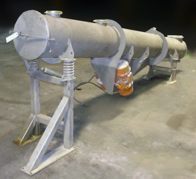 SPC8040  Conveyor VAV Scan Vibro vibratory conveyor Stainless Steel, 16" dia x 148"l