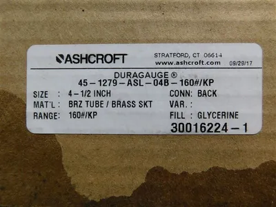 USED ASHCROFT 45-1279-ASL-04B-160#/KP