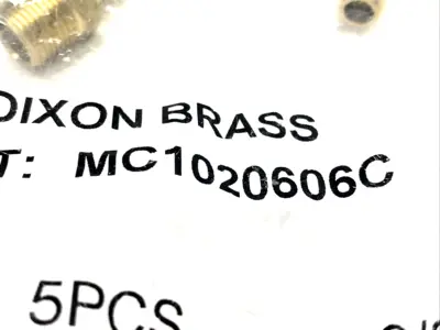 MC1020606C | Dixon  3/8" NPTF x 3/8" Hose Barb Brass Fitting LOT OF 4 - New Other