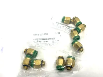 NEW SMC FLAME RESISTANT ONE TOUCH FITTING 1/4" BRASS