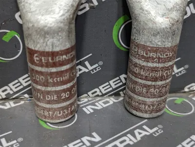 Lot of 5 Burndy YA34-2N 2 Hole Long Barrel Compression Terminals 35kV Max. New