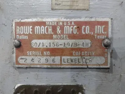 HERR VOSS 66/1.156-19/9 4-HI PRECISION LEVELER (14644) LEVELERS (ROLLER / PLATE & STRETCH) | Machinery International LLC (6)