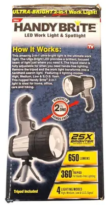 HANDY BRITE  | Handy Brite 650 Lm LED Battery Handheld Work Light with Tripod