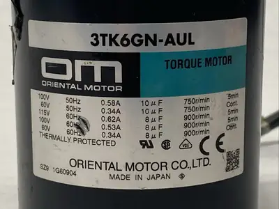 USED ORIENTAL MOTOR 3TK6GN-AUL