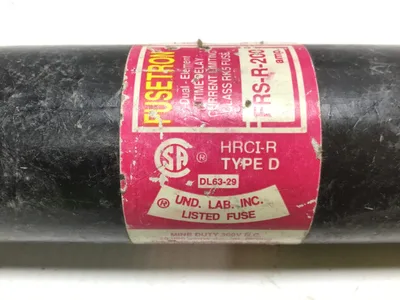 Fusetron FRS-R-200 Dual Element Time Delay Fuse Class RK5 300VDC