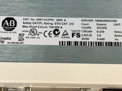 Used ALLENBRADLEY 2097V33PR1 Servo Drives Ohio US | HGR 24 #1545285