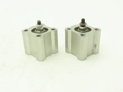 SMC CQ2A20-15DC Pneumatic Air Cylinder 20mm Bore 15mm Stroke 145psi Lot of 2