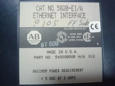 Allen Bradley 5820-EI Pyramid Ethernet Interface Module Series A Used